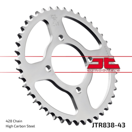 Kit de lant EK - Argintiu lant 428 DEH, Non-sealed, pinion fata JT, foaie spate JT pentru YAMAHA YBR 125 2008-2015 - Img 6