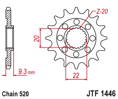 Kit de lant EK - Argintiu lant 520 SRO, O-ring, pinion fata JT, foaie spate JT pentru KAWASAKI KX 250 (F) 4T 2006-2010 - Img 3