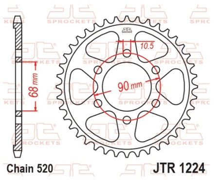 Kit de lant EK - Argintiu lant 520 SRX, X-Ring, pinion fata JT, foaie spate JT pentru HONDA CB 300 R 2019-2025 - Img 7