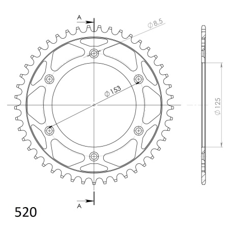 Kit de lant EK - Argintiu lant 520 SRX, X-Ring, pinion fata SUPERSPROX, foaie spate SUPERSPROX pentru HONDA XR 400 R 1996-2004 - Img 5