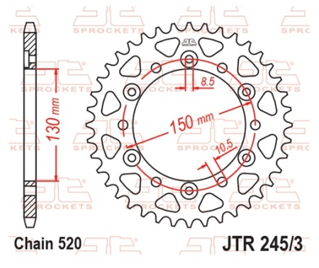 Kit de lant EK - Auriu lant 520 MVXZ, X-Ring, pinion fata JT, foaie spate JT pentru HONDA NX 650 Dominator 1991-1994 - Img 6