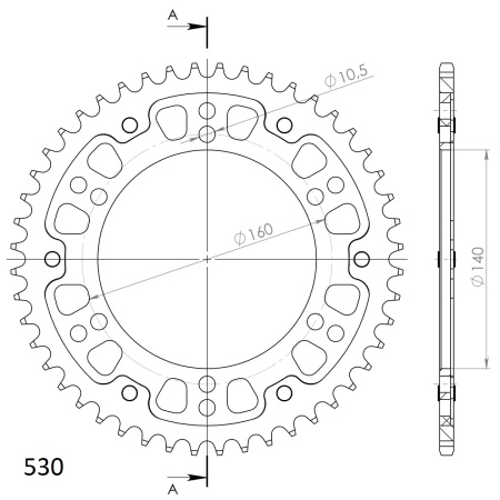 Kit de lant EK - Auriu lant 530 MVXZ, X-Ring, pinion fata SUPERSPROX, foaie spate SUPERSPROX STEALTH pentru KAWASAKI ZR 1100 Zephyr 1991-1997 - Img 5