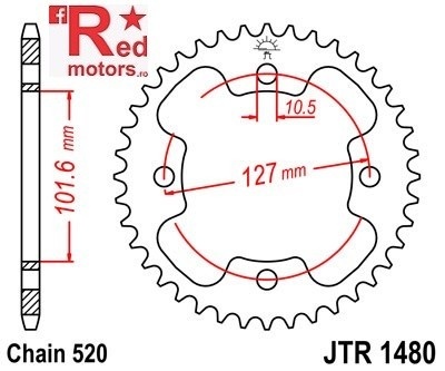 Kit lant DID GOLD X-Ring PRO-STREET 520 VX pentru Polaris 500 Predator 2005-2006 - Img 3