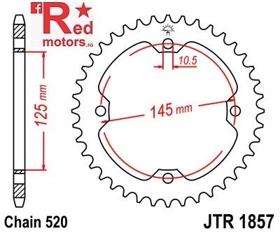Kit lant premium EK QX-Ring 520 SRX pentru Yamaha YFM250 R-X,Y,Z,A,B,D Raptor 2008-2013 - Img 3