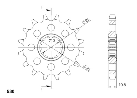 Pinion fata SUPERSPROX CST-579:15 15T, 530 - Img 2