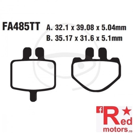 Placute frana fata STD EBC 32.1x39.08x5.04/35.17x31.6x5.1 FA485TT