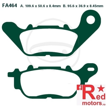 Placute frana fata STD EBC ALTN 109.6x50.6x8.4/95.6x36.9x8.45 FA464 pentru Yamaha YBR 125 ED, YZF-R3 320