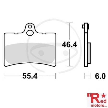 Placute frana fata STD TRW ALTN 55.4x46.4x6
