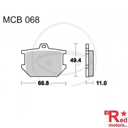 Placute frana fata STD TRW ALTN 66.8x49.4x11 MCB068 pentru Yamaha SR 500, XJ 650, XS 250, XS 1100