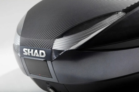 Top case SHAD SH48 D0B48406R New Titanium with backrest, carbon cover and PREMIUM SMART lock - Img 4