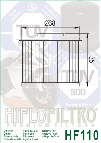 Filtru de ulei HIFLOFILTRO HF110 - Img 2