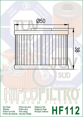 Filtru de ulei HIFLOFILTRO HF112 - Img 2