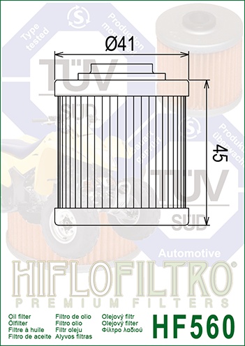 Filtru de ulei HIFLOFILTRO HF560 - Img 2