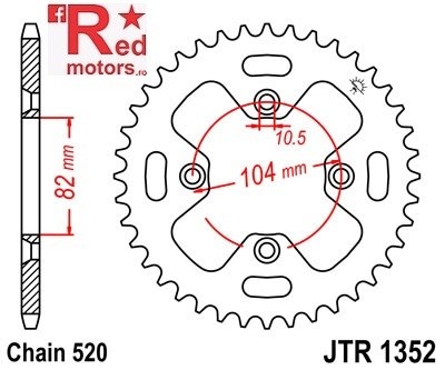 Foaie/pinion spate JTR1351.40 520 cu 40 de dinti