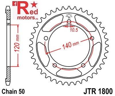 Foaie/pinion spate JTR1800.47 520 cu 47 de dinti pentru Suzuki GSF 1200