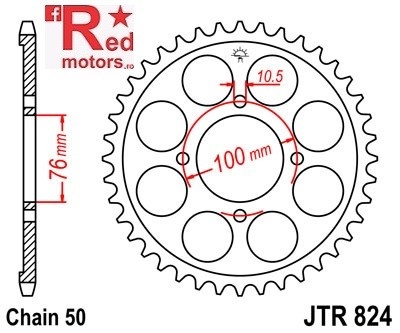 Foaie/pinion spate JTR824.40 530 cu 40 de dinti