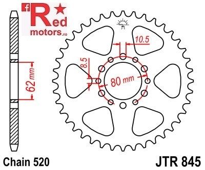 Foaie/pinion spate JTR845.41 520 cu 41 de dinti