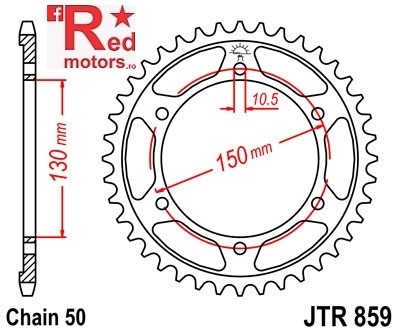Foaie/pinion spate JTR859.41 530 cu 41 de dinti pentru Yamaha FJ 1200, FZR 600, FZR 1000, FZS 600