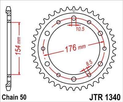 Foaie spate JT JTR 1340-43 43T, 530 - Img 2