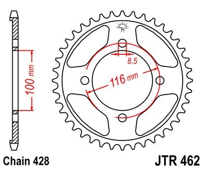 Foaie spate JT JTR 462-49 49T, 428 - Img 2