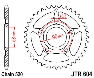 Foaie spate JT JTR 604-38 38T, 520 - Img 2
