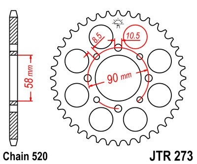 Kit de lant D.I.D Chain - Argintiu lant 520 VX, X-Ring, pinion fata JT, foaie spate JT pentru HONDA VT 125 C / C2 Shadow 1999-2007 - Img 5