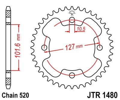 Kit de lant D.I.D Chain - Argintiu lant 520 VX, X-Ring, pinion fata JT cauciucat, foaie spate JT pentru ATV POLARIS Outlaw 525 2008-2010 - Img 5