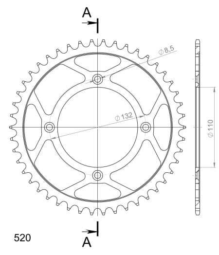Kit de lant D.I.D Chain - Argintiu lant 520 ZVM-X, X-Ring, pinion fata JT, foaie spate SUPERSPROX pentru KTM Freeride 250 R 2014-2017 - Img 5