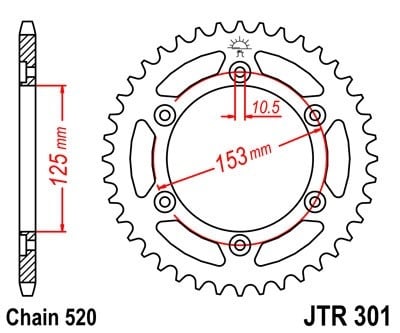 Kit de lant D.I.D Chain - Argintiu lant 520 ZVM-X, X-Ring, pinion fata JT, foaie spate JT pentru HONDA XR 650 L 1993-2024 - Img 5
