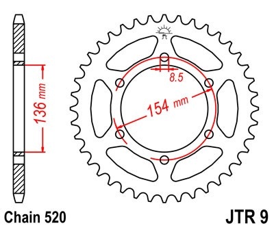 Kit de lant D.I.D Chain - Auriu lant 520 VX, X-Ring, pinion fata JT cauciucat, foaie spate JT pentru BMW G 650 Xcountry 2007-2008 - Img 5