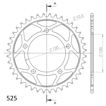 Kit de lant D.I.D Chain - Auriu lant 525 VX, X-Ring, pinion fata SUPERSPROX, foaie spate SUPERSPROX pentru APRILIA RSV4 1000 R (Factory) 2010-2013 - Img 4
