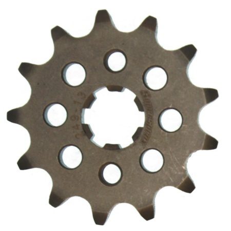 Kit de lant EK - Argintiu lant 420 SH, Non-sealed, pinion fata SUPERSPROX, foaie spate SUPERSPROX pentru KAWASAKI KLX 110 (R) 2010-2025 - Img 2