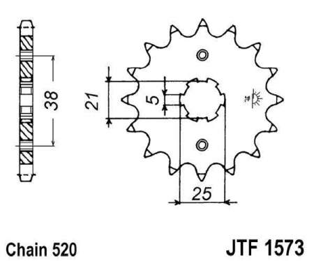 Kit de lant EK - Argintiu lant 520 DEX, X-Ring, pinion fata JT, foaie spate JT pentru YAMAHA XV 125 Virago 1997-2001 - Img 3
