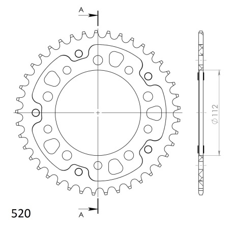 Kit de lant EK - Argintiu lant 520 SRO, O-ring, pinion fata JT, foaie spate SUPERSPROX STEALTH pentru HONDA CB 500 X / XA 2013-2018 - Img 5