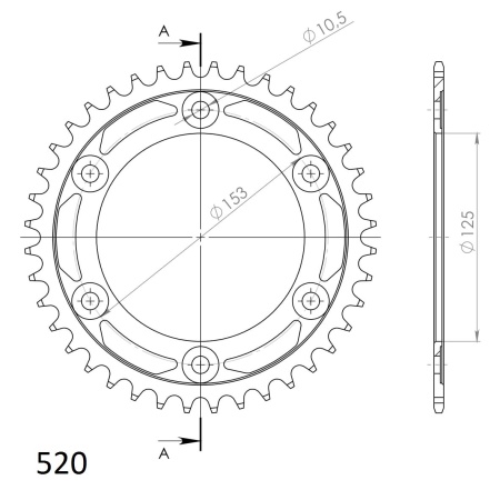 Kit de lant EK - Argintiu lant 520 SRX, X-Ring, pinion fata SUPERSPROX, foaie spate SUPERSPROX pentru HONDA CRF 250 L 2013-2020 - Img 5
