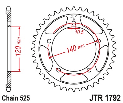 Kit de lant EK - Argintiu lant 525 SRX, X-Ring, pinion fata JT cauciucat, foaie spate JT pentru SUZUKI DL 1000 V-STROM 2014-2019 - Img 5