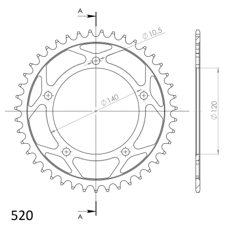 Kit de lant EK - Auriu lant 520 ZVX, X-Ring, pinion fata JT, foaie spate SUPERSPROX pentru TRIUMPH Scrambler 865 2016-2017 - Img 5