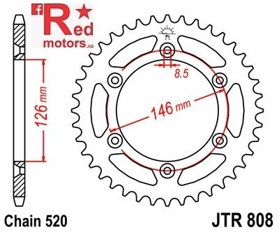 Kit lant DID GOLD X-Ring PRO-STREET 520 VX pentru Suzuki RM-Z450 K5,K6,K7 2005-2007 - Img 3