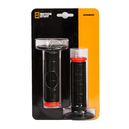 Mansoane MX-Enduro MOTION STUFF ADVANCED negru/rosu (half-waffle) - Img 2