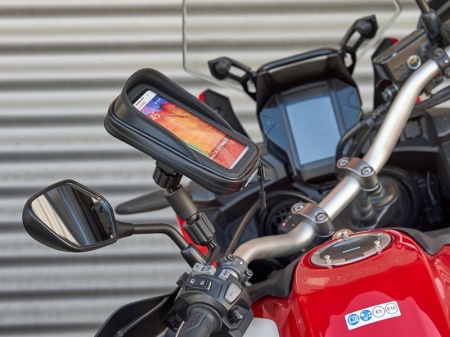 Smartphone holder SHAD X0SG71M phone size up to 180x90mm (6,6") prindere pe suportul oglinzii - Img 3