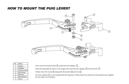 Clutch lever without adapter PUIG 4.0 4230NN standard black/black - Img 6