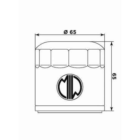 Filtru de ulei MIW BE12001 (alt. HF553) - Img 2