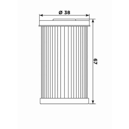 Filtru de ulei MIW DA16003 (alt. HF169) - Img 2