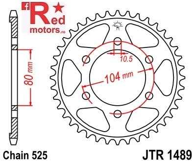 Foaie/pinion spate JTR1489.41 525 cu 41 de dinti pentru Kawasaki KLZ 1000. Z 1000
