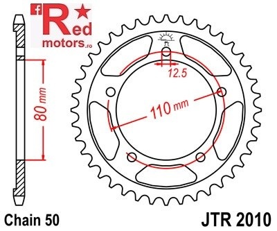 Foaie/pinion spate JTR2010.48 530 cu 48 de dinti pentru Triumph