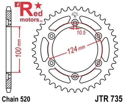Foaie/pinion spate JTR735.36 520 cu 36 de dinti pentru Ducati