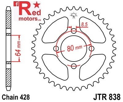 Foaie/pinion spate JTR838.49 428 cu 49 de dinti