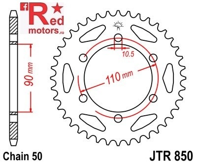 Foaie/pinion spate JTR850.34 530 cu 34 de dinti