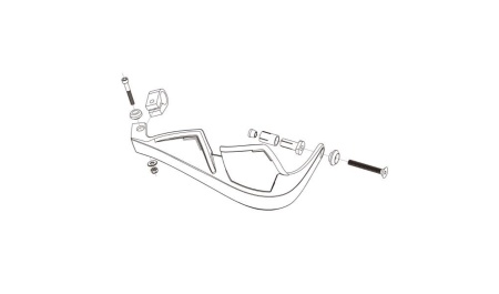 Handguard POLISPORT EVOLUTION INTEGRAL 8305100027 with mounting kit (?22 mm) Negru - Img 3