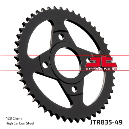 Kit de lant D.I.D Chain - Argintiu lant 428 VX, X-Ring, pinion fata JT, foaie spate JT pentru YAMAHA SR 125 1992-2003 - Img 6